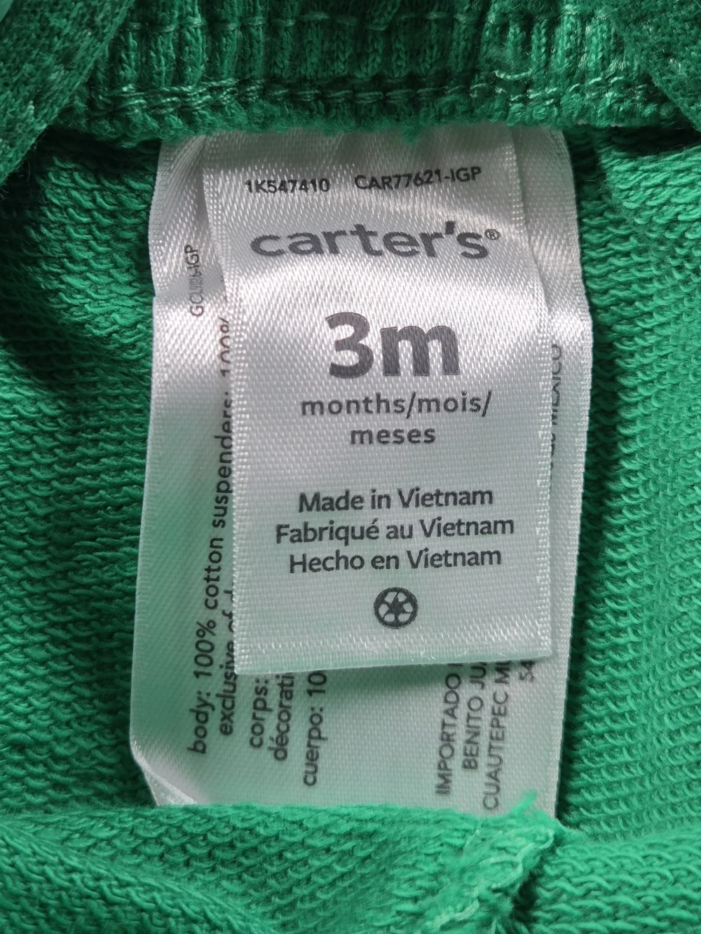 Carter's 3M Baby Bodysuit - Bright Green
